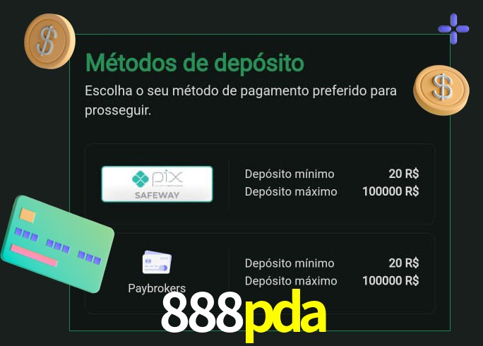 O cassino 888pda oferece uma grande variedade de métodos de pagamento